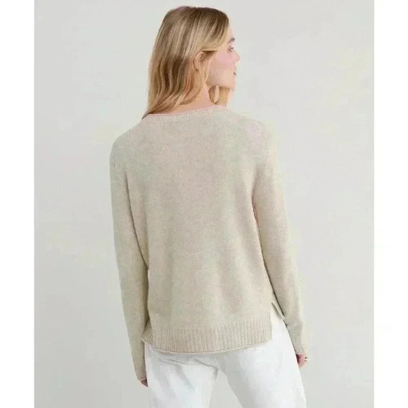Jenni Kayne Everyday Sweater XS Oatmeal Beige Cream Wool Cashmere Blend Pullover - Picture 4 of 11